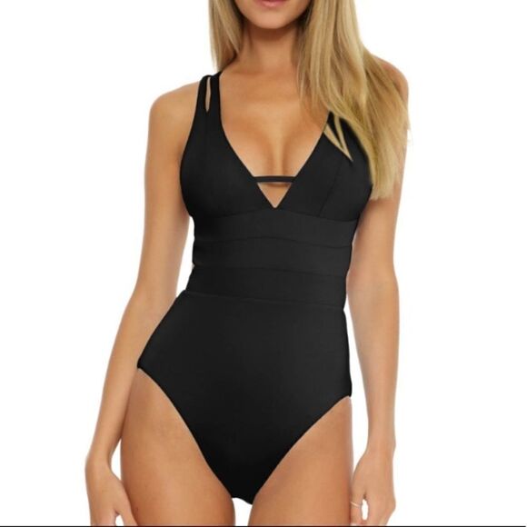 BECCA Black Elaine One Piece Swimsuit! Retail$128 - Picture 1 of 7